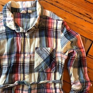 Gap kids plaid flannel shirt dress Size 10